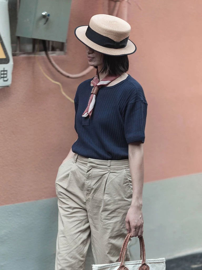 Bronson NEW ARRIVALS 11 Oz Vintage Ribbed Cotton Henley T-Shirt - Navy 8 Bronson NEW ARRIVALS 11 Oz Vintage Ribbed Cotton Henley T-Shirt - Navy