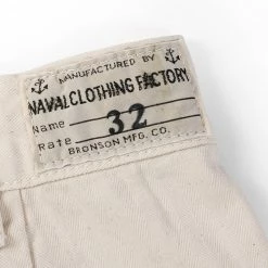 Bronson BOTTOMS 1940s WWII USN 12 Oz HBT Fatigue Deck Shorts