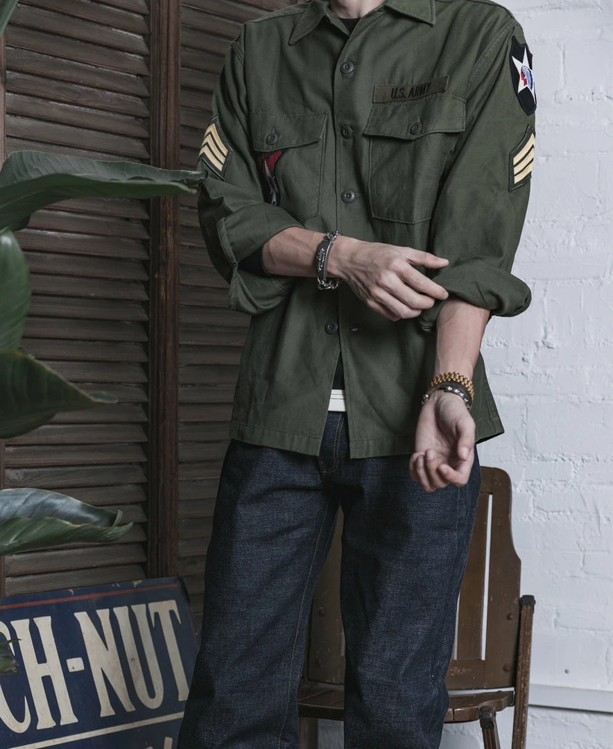 Non Stock Vietnam War US Army OG107 Fatigue Utility Shirt - Im Jin Scouts TOPS 9 Non Stock Vietnam War US Army OG107 Fatigue Utility Shirt - Im Jin Scouts TOPS