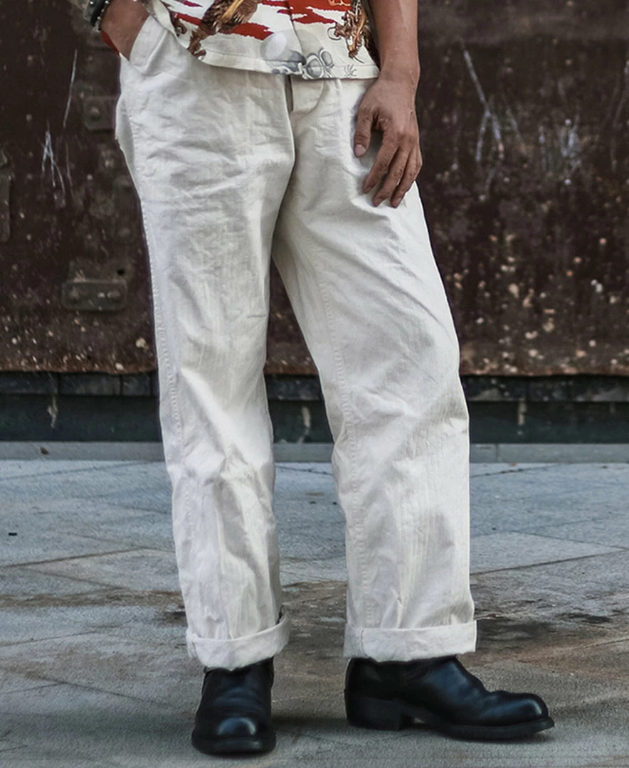 Bronson 1940s WWII USN 10.5 Oz HBT Deck Fatigue Pants Back In Stock 10 Bronson 1940s WWII USN 10.5 Oz HBT Deck Fatigue Pants Back In Stock