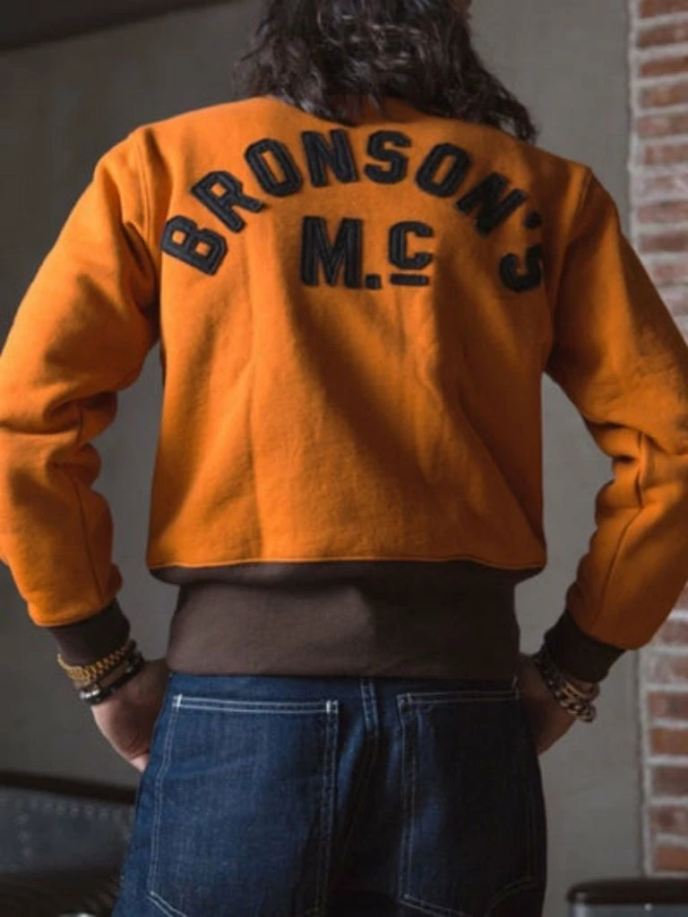 Bronson 1920s Drinking Team Motorcycle Racing Sweatshirt - Orange 6 Bronson 1920s Drinking Team Motorcycle Racing Sweatshirt - Orange