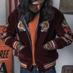 Non Stock 1950s Reversible Acetate Souvenir Jacket - Dragon Tiger Falcon OUTERWEAR 22 Non Stock 1950s Reversible Acetate Souvenir Jacket - Dragon Tiger Falcon OUTERWEAR