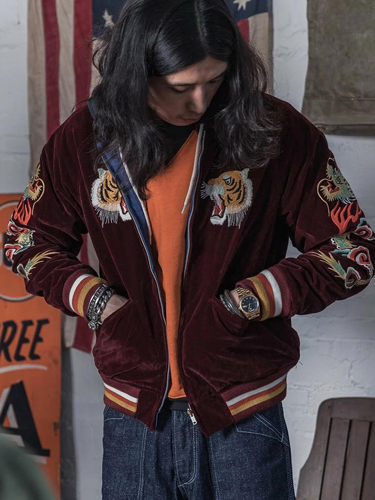 Non Stock 1950s Reversible Acetate Souvenir Jacket - Dragon Tiger Falcon OUTERWEAR 9 Non Stock 1950s Reversible Acetate Souvenir Jacket - Dragon Tiger Falcon OUTERWEAR