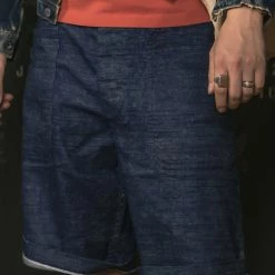 Bronson 1940s WWII USN 10.5 Oz Denim Dungaree Deck Shorts Back In Stock