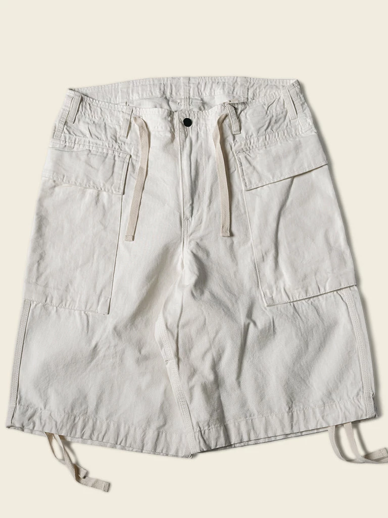 Non Stock NEW ARRIVALS 8.5 Oz Cotton Ripstop Cargo Shorts - White 3 Non Stock NEW ARRIVALS 8.5 Oz Cotton Ripstop Cargo Shorts - White
