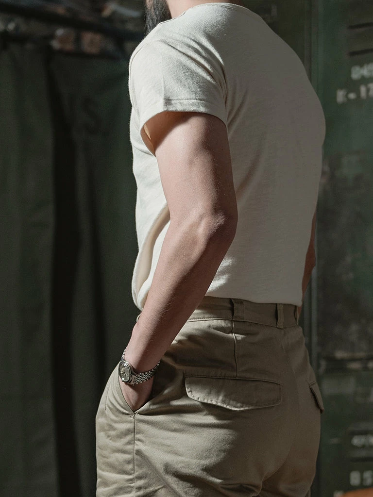 Bronson 1940s USN Crew Slub Cotton T-Shirt NEW ARRIVALS 7 Bronson 1940s USN Crew Slub Cotton T-Shirt NEW ARRIVALS