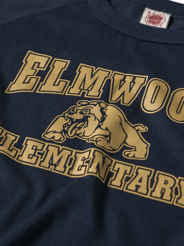 Non Stock Vintage Elmwood Elementary Print Raglan Sleeve T-Shirt TOPS 20 Non Stock Vintage Elmwood Elementary Print Raglan Sleeve T-Shirt TOPS