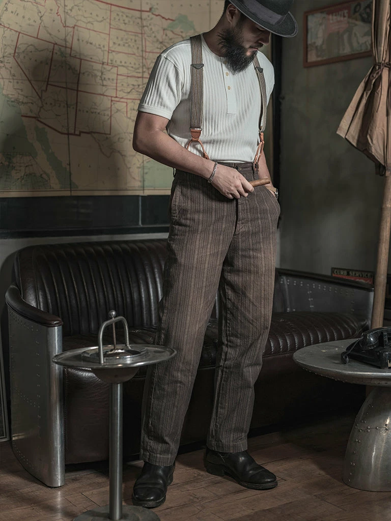 Bronson 11 Oz Vintage Ribbed Cotton Henley T-Shirt - White 9 Bronson 11 Oz Vintage Ribbed Cotton Henley T-Shirt - White