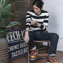 Non Stock 9 Oz Wide Striped Long Sleeve T-Shirt 23 Non Stock 9 Oz Wide Striped Long Sleeve T-Shirt