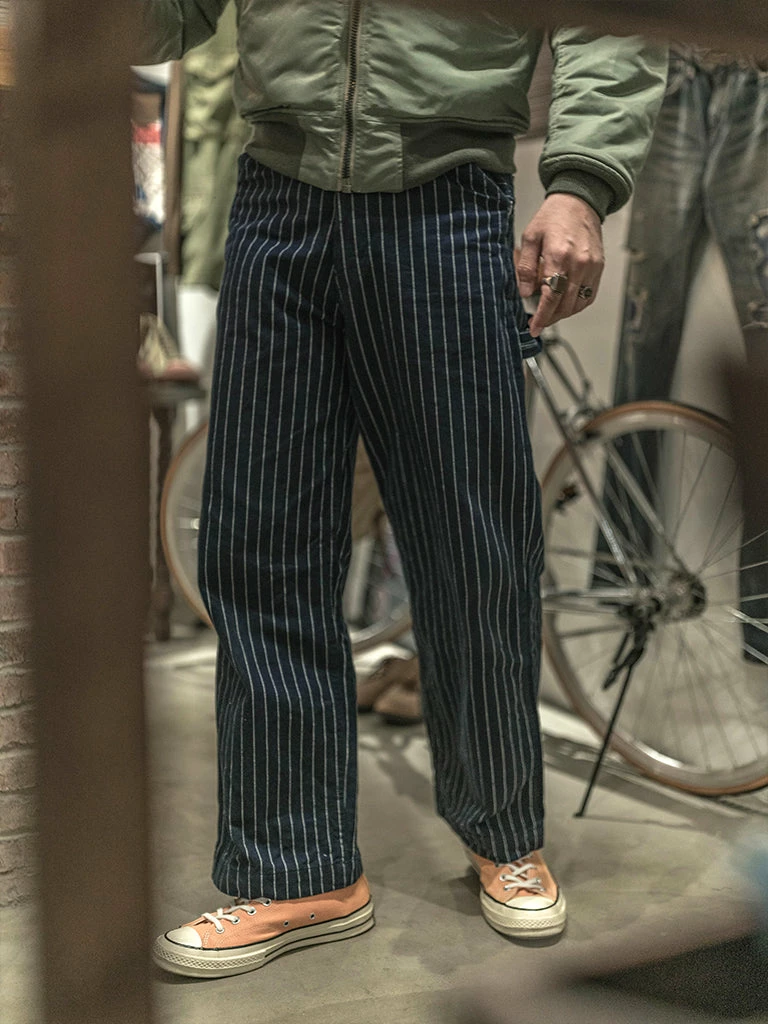Bronson NEW ARRIVALS Lot 952 HBT Striped Mechanic Pants - Navy 9 Bronson NEW ARRIVALS Lot 952 HBT Striped Mechanic Pants - Navy