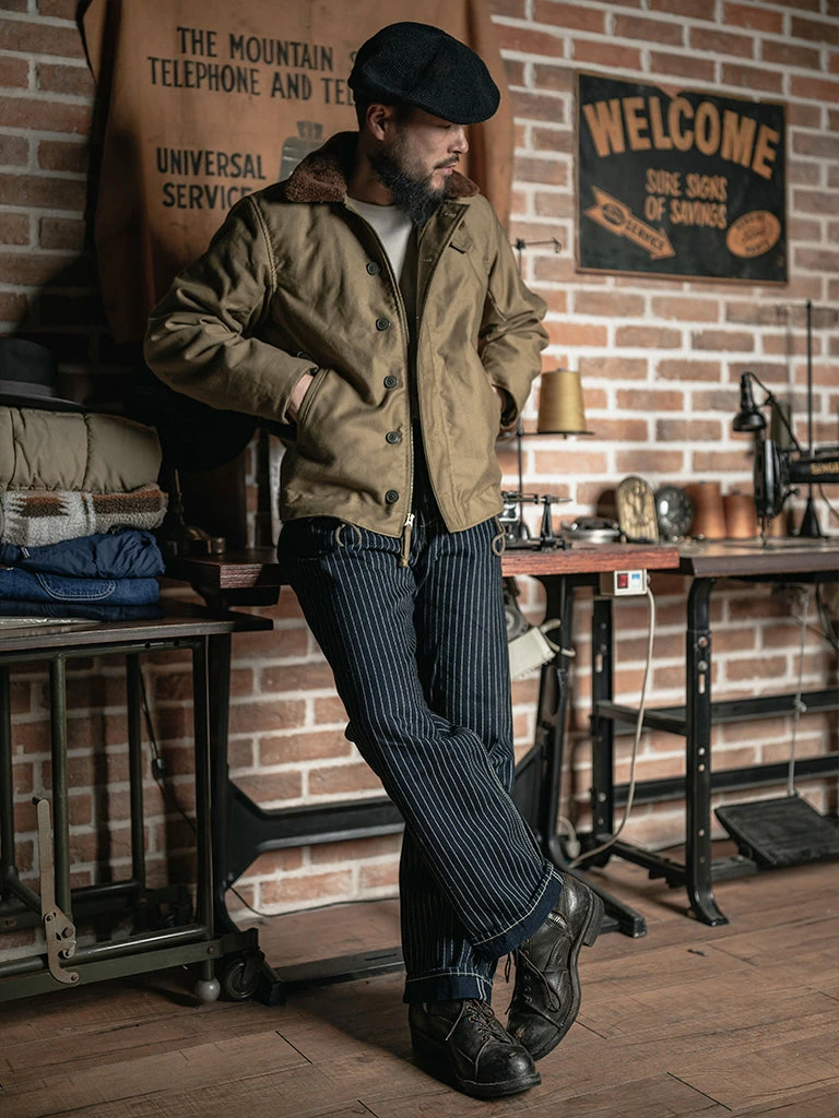 Bronson WWII Early Model Submarine N-1 Woolen Deck Jacket 11 Bronson WWII Early Model Submarine N-1 Woolen Deck Jacket