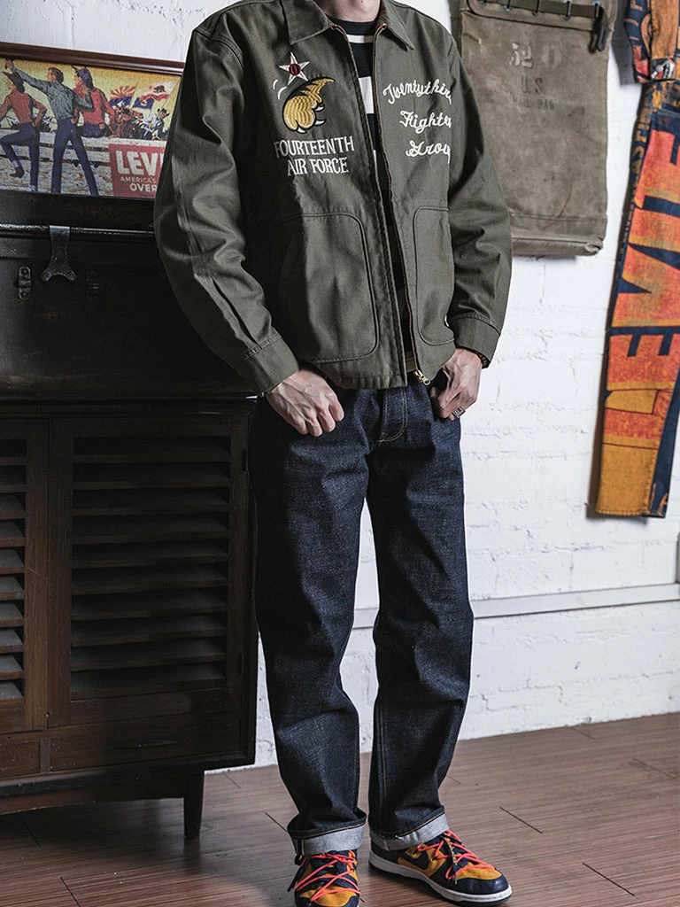 Non Stock USAAF 14th Air Force Flying Tigers Embroidery Jacket 9 Non Stock USAAF 14th Air Force Flying Tigers Embroidery Jacket