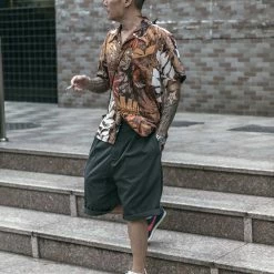 Non Stock Classic Straight Leg Double Pleated Shorts - Gray 21 Non Stock Classic Straight Leg Double Pleated Shorts - Gray