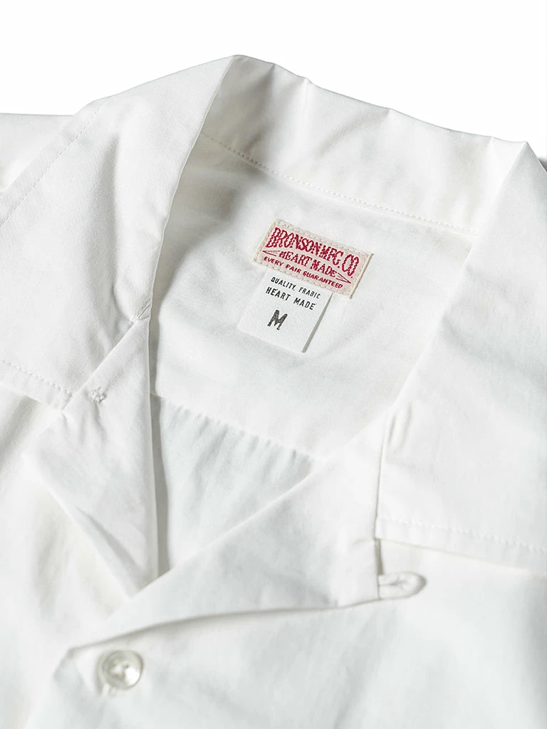 Bronson Back In Stock Classic Panama Open Collar Shirt - Ivory White 9 Bronson Back In Stock Classic Panama Open Collar Shirt - Ivory White