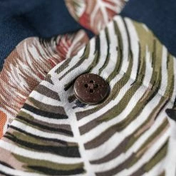 Non Stock Plants & Flowers Pattern Aloha Shirt - Navy