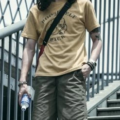 Non Stock Vintage Roosevelt Track Print Short Sleeve T-Shirt TOPS 25 Non Stock Vintage Roosevelt Track Print Short Sleeve T-Shirt TOPS