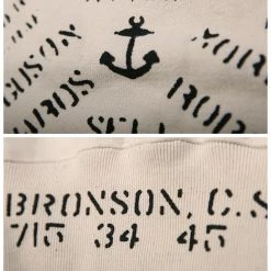 Bronson 1940s USN Anchor & Name Print Training Sweatshirt