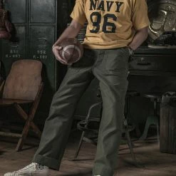 Bronson TOPS US Naval Football T-Shirt - Yellow