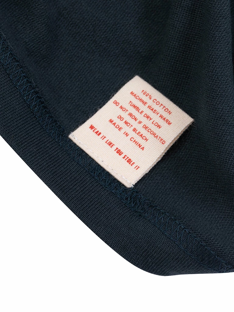 Non Stock 9 Oz US Cotton Tubular T-Shirt - Vintage Black TOPS 13 Non Stock 9 Oz US Cotton Tubular T-Shirt - Vintage Black TOPS