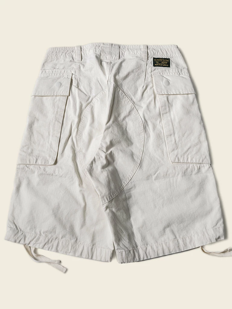 Non Stock NEW ARRIVALS 8.5 Oz Cotton Ripstop Cargo Shorts - White 4 Non Stock NEW ARRIVALS 8.5 Oz Cotton Ripstop Cargo Shorts - White