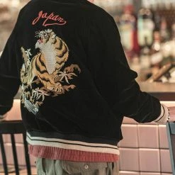 Non Stock 1950s Reversible Acetate Souvenir Jacket - Falcon × Tiger 24 Non Stock 1950s Reversible Acetate Souvenir Jacket - Falcon × Tiger