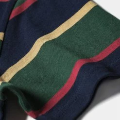 Non Stock TOPS 9.8 Oz IVY Style Striped T-Shirt - Navy/Green