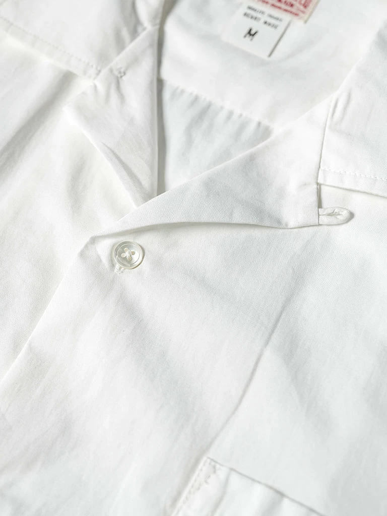 Bronson Back In Stock Classic Panama Open Collar Shirt - Ivory White 11 Bronson Back In Stock Classic Panama Open Collar Shirt - Ivory White