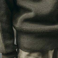 Bronson TOPS US Army High Neck Wool Sweater - Olive