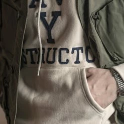 Bronson 21 Oz Navy Yard Instructor Reverse Weave Hoodie - Apricot