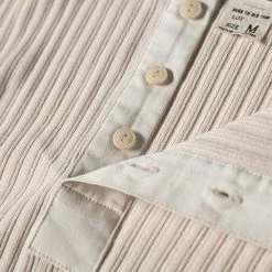 Bronson 11 Oz Vintage Ribbed Cotton Henley T-Shirt - Apricot