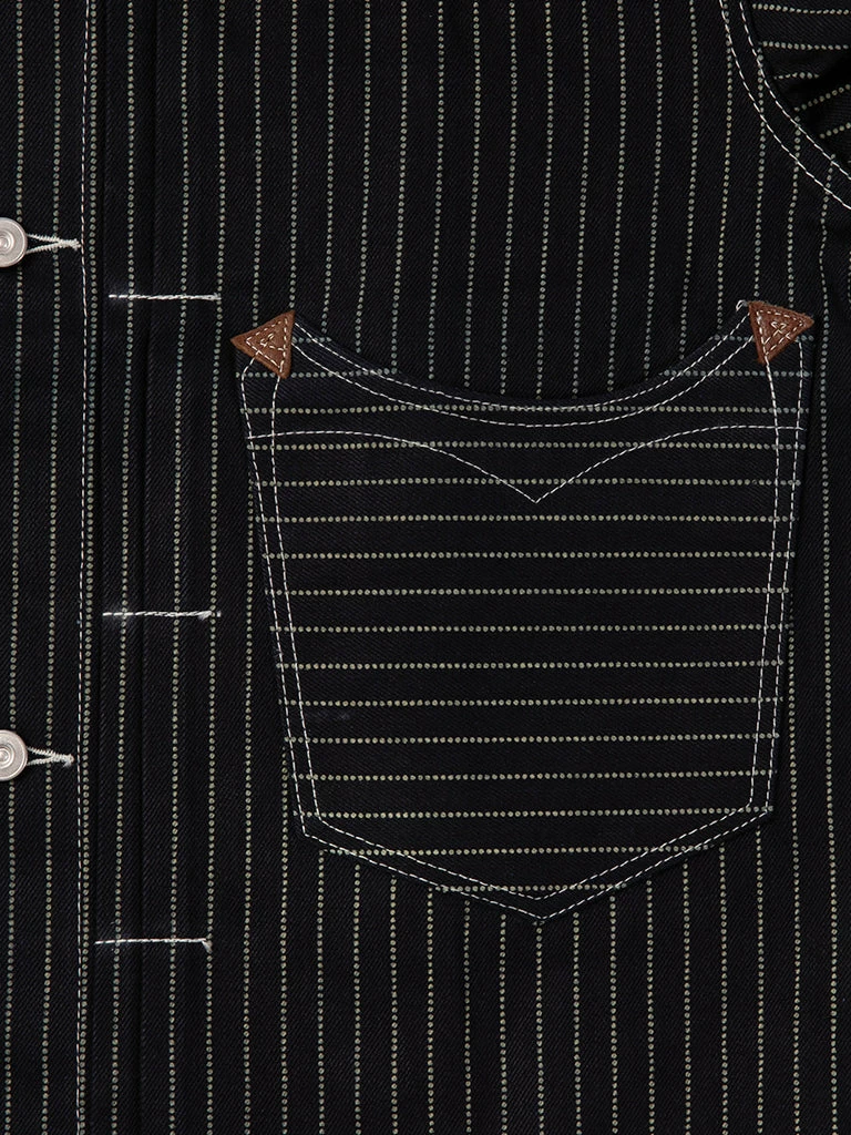 Bronson 1878 Wabash One Pocket Stripe Denim Jacket 20 Bronson 1878 Wabash One Pocket Stripe Denim Jacket