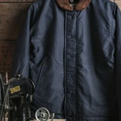 Bronson OUTERWEAR 1943 US Navy 1st Type N-1 Woolen Deck Jacket - Navy Stencil