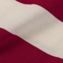 Non Stock Heavyweight Cotton Wide Striped T-Shirt - Red/Apricot TOPS