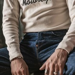 Bronson TOPS 14 Oz Raschel Knitting Waffle Logo T-Shirt