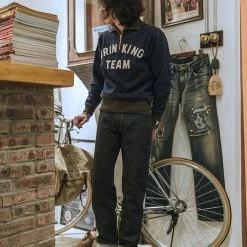 Bronson 1920s Drinking Team Motorcycle Racing Sweatshirt - Navy 24 Bronson 1920s Drinking Team Motorcycle Racing Sweatshirt - Navy